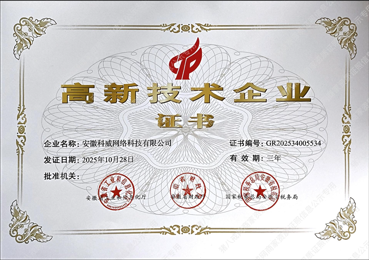 科威鲸网络-17年沉淀资质图3